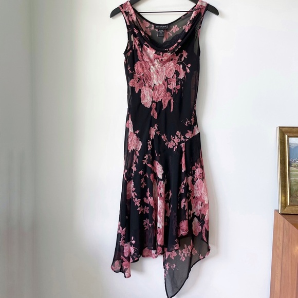 connected apparel Dresses & Skirts - Vintage Connected Y2K Floral Sequin Slip Dress